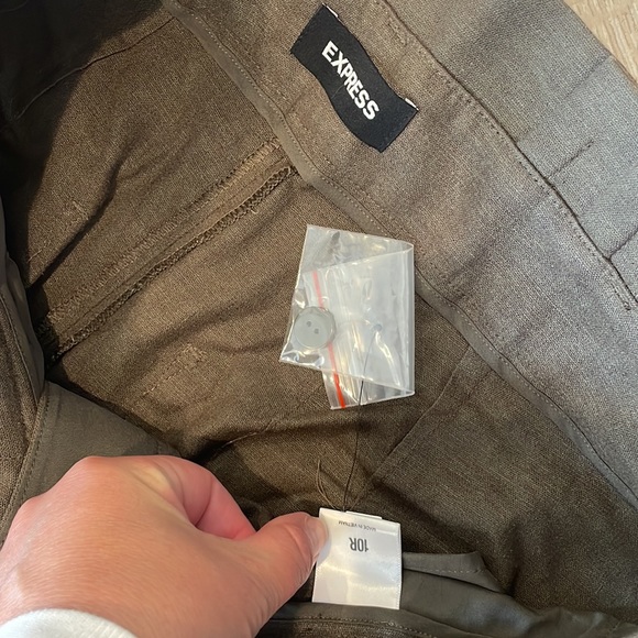 NWOT Express Olive Green high-waist pants - Picture 10 of 12